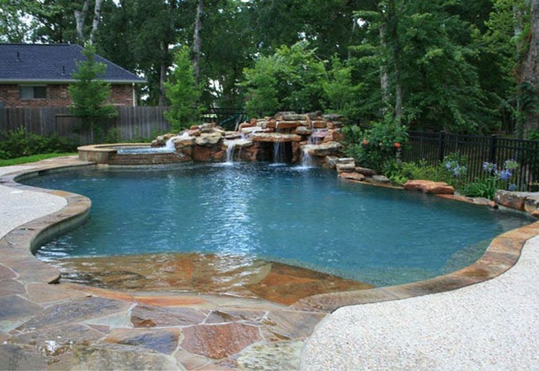 summer backyard pool