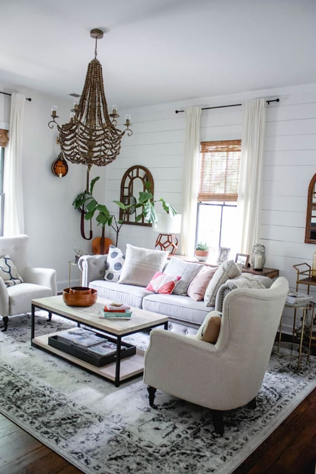 Amazing Bohemian Farmhouse Living Room Design Ideas 25 Magzhouse