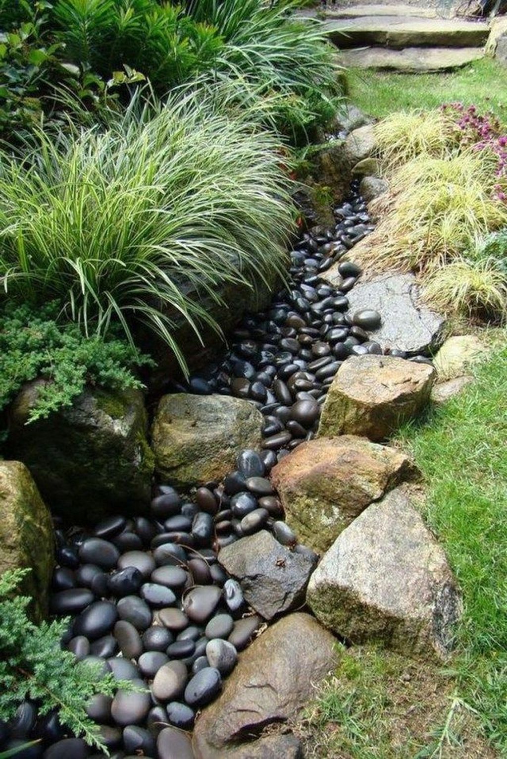 34 Awesome River Rock Landscaping Ideas - MAGZHOUSE