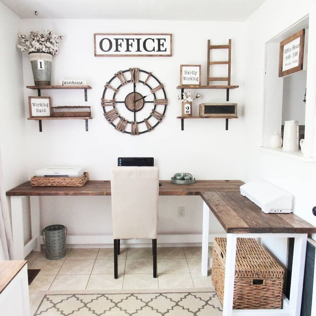 Gorgeous Rustic Office Decor Ideas 12 - MAGZHOUSE