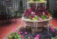 Inspiring Bird Bath Design Ideas For Front Yard 06