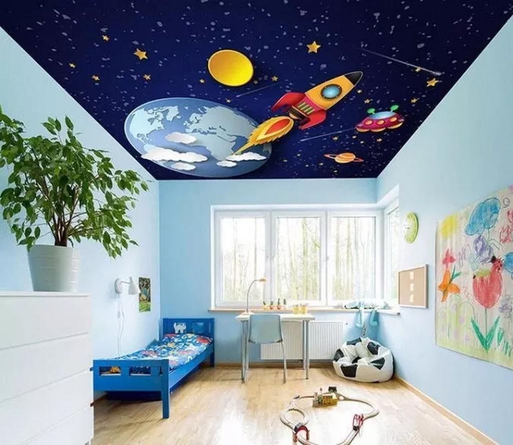 36 Inspiring Outer Space Bedroom Decor Ideas - MAGZHOUSE