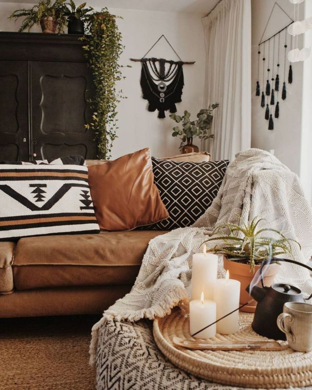 36 Nice Boho Farmhouse Design Ideas For Your Living Room Decoration ...