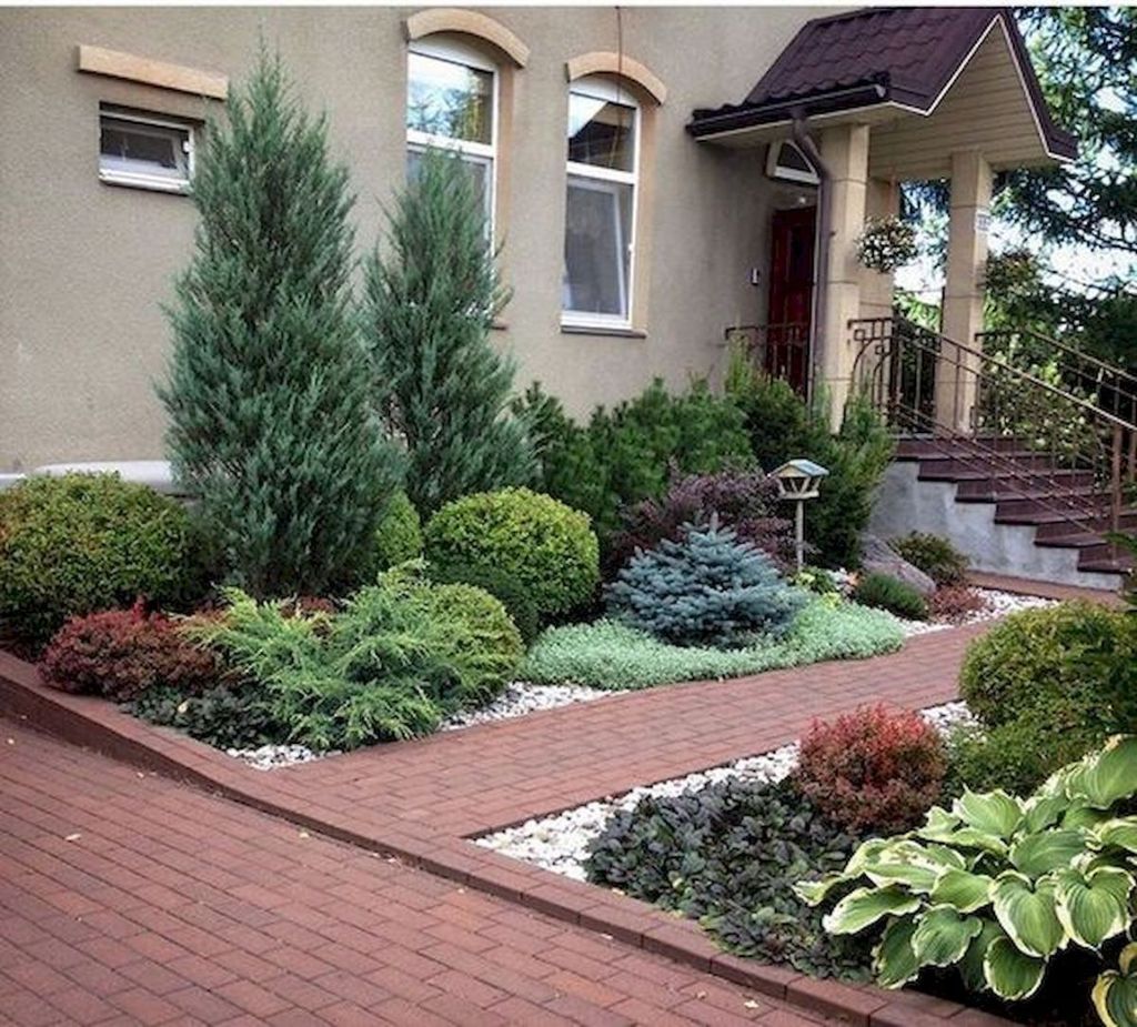 Wonderful Evergreen Landscape Ideas For Front Yard 04 Magzhouse