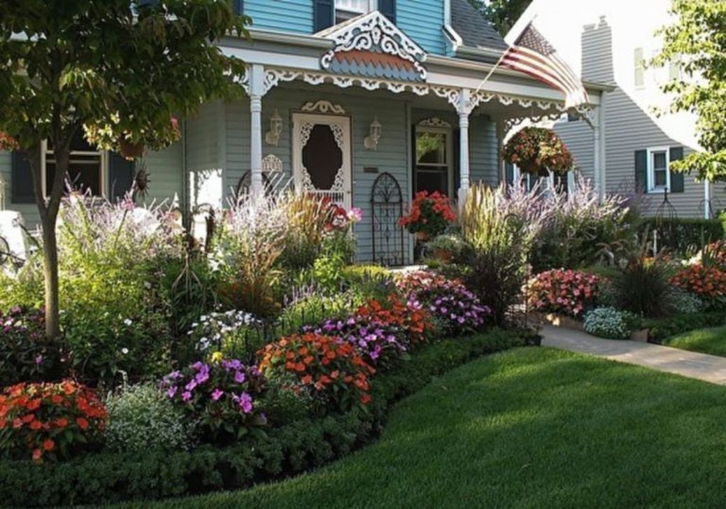 35 Beautiful Flower Beds Design Ideas In Front Of House Magzhouse