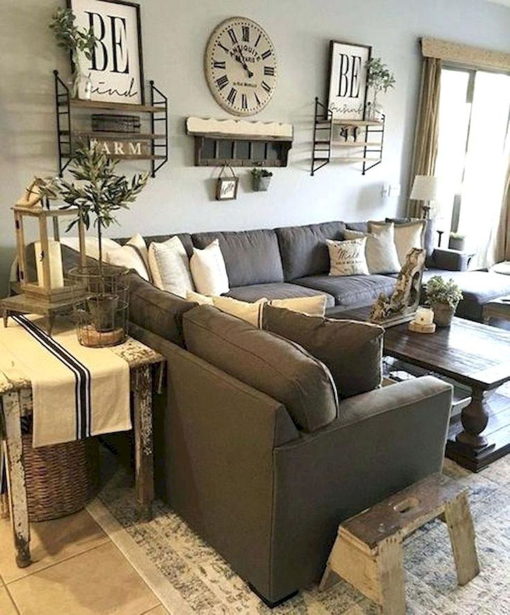 Incredible Rustic Farmhouse Living Room Design Ideas 06 MAGZHOUSE