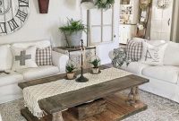 Incredible Rustic Farmhouse Living Room Design Ideas 19