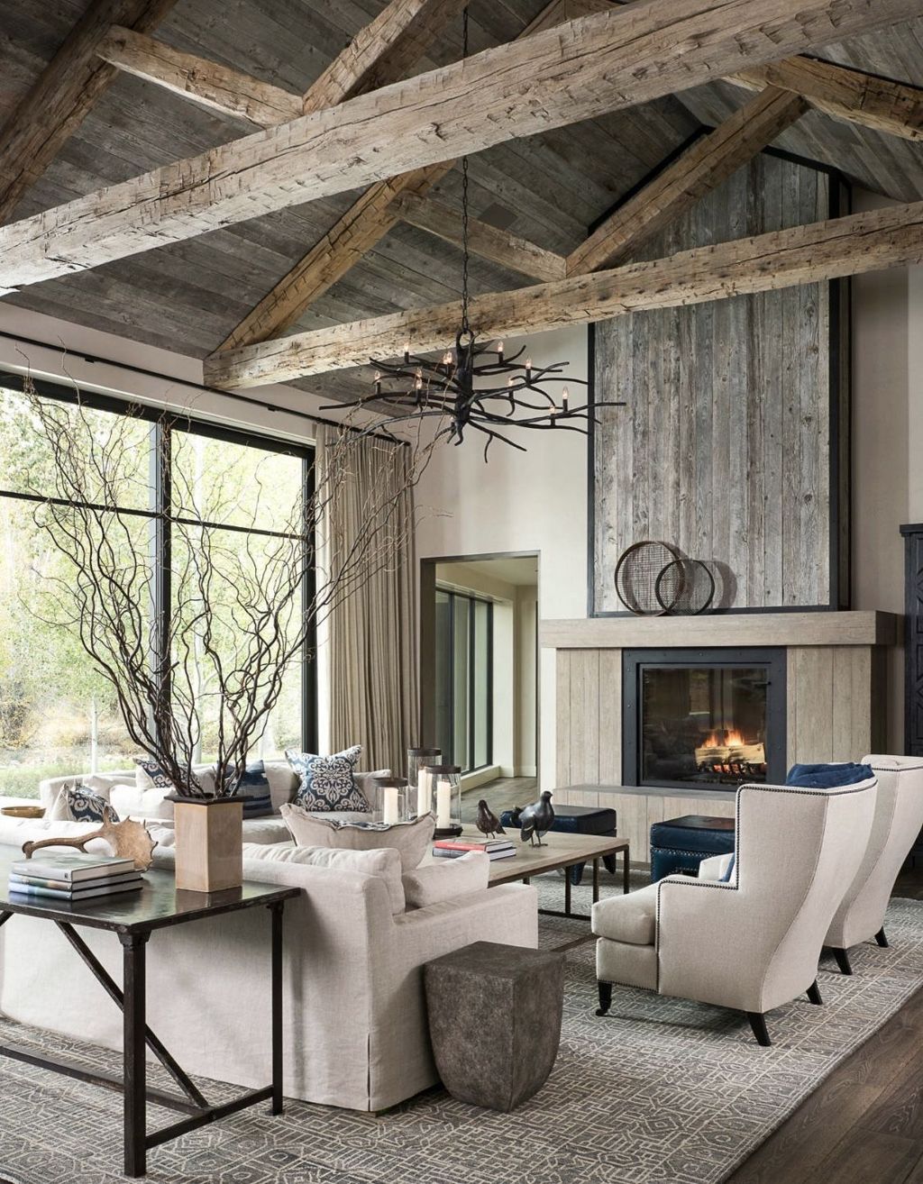 Incredible Rustic Farmhouse Living Room Design Ideas 21 - MAGZHOUSE