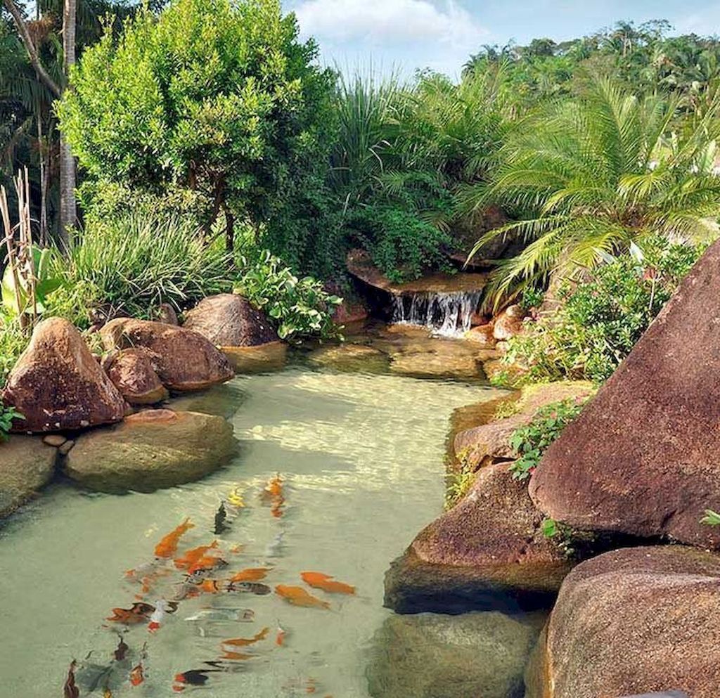 Nice Fish Ponds Backyard Decoration Ideas 22