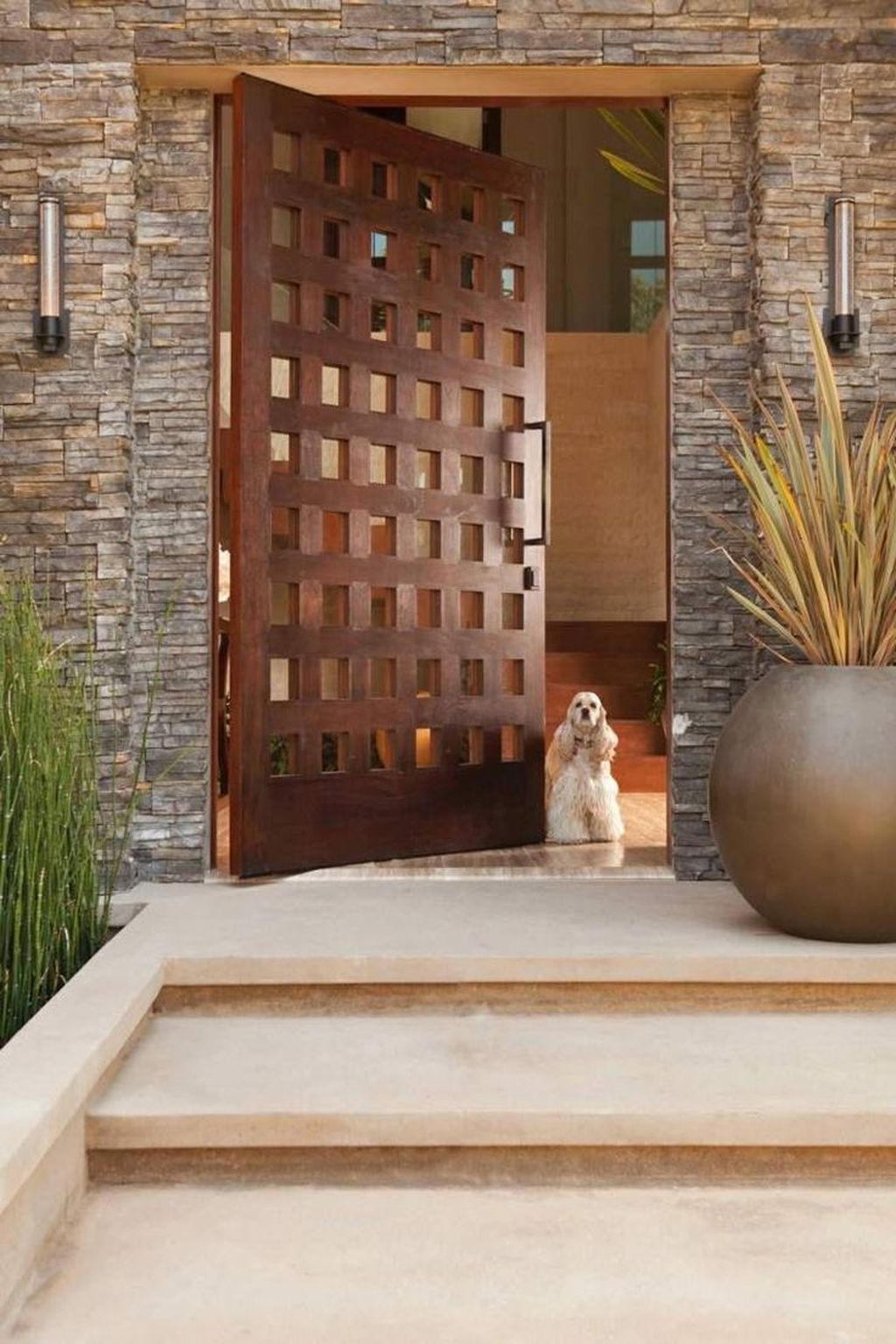 32 The Best Modern Front Entrance Exterior Design Ideas - MAGZHOUSE