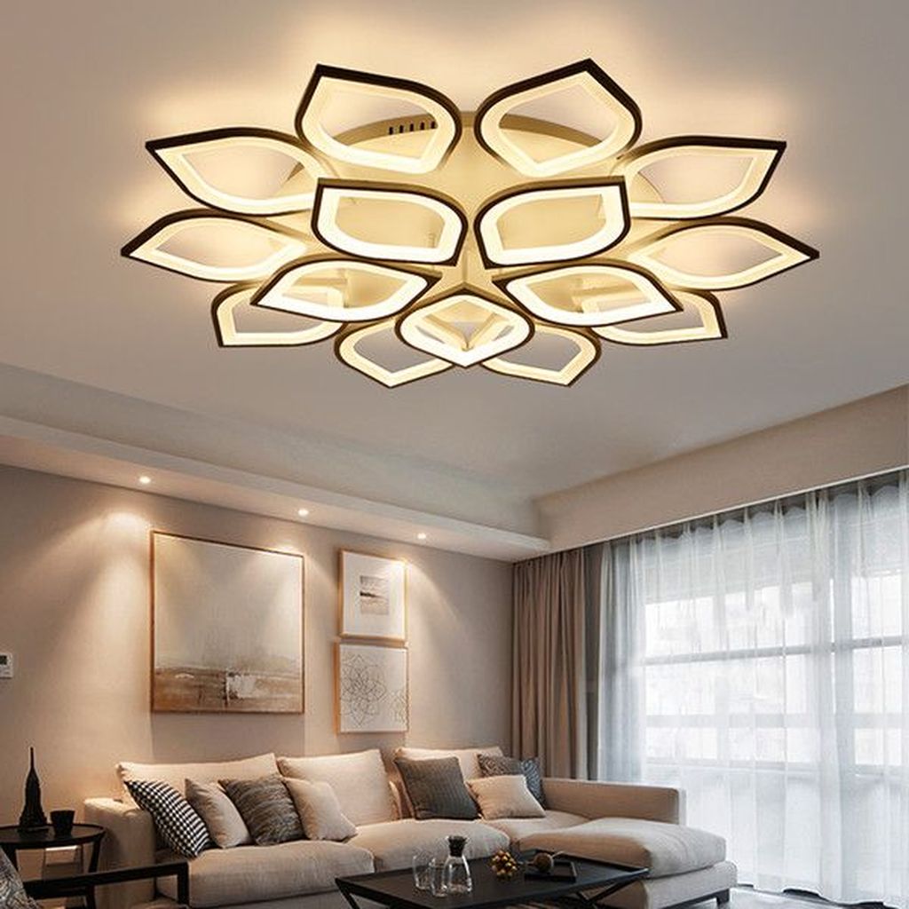 31 Nice Living Room Ceiling Lights Design Ideas - MAGZHOUSE