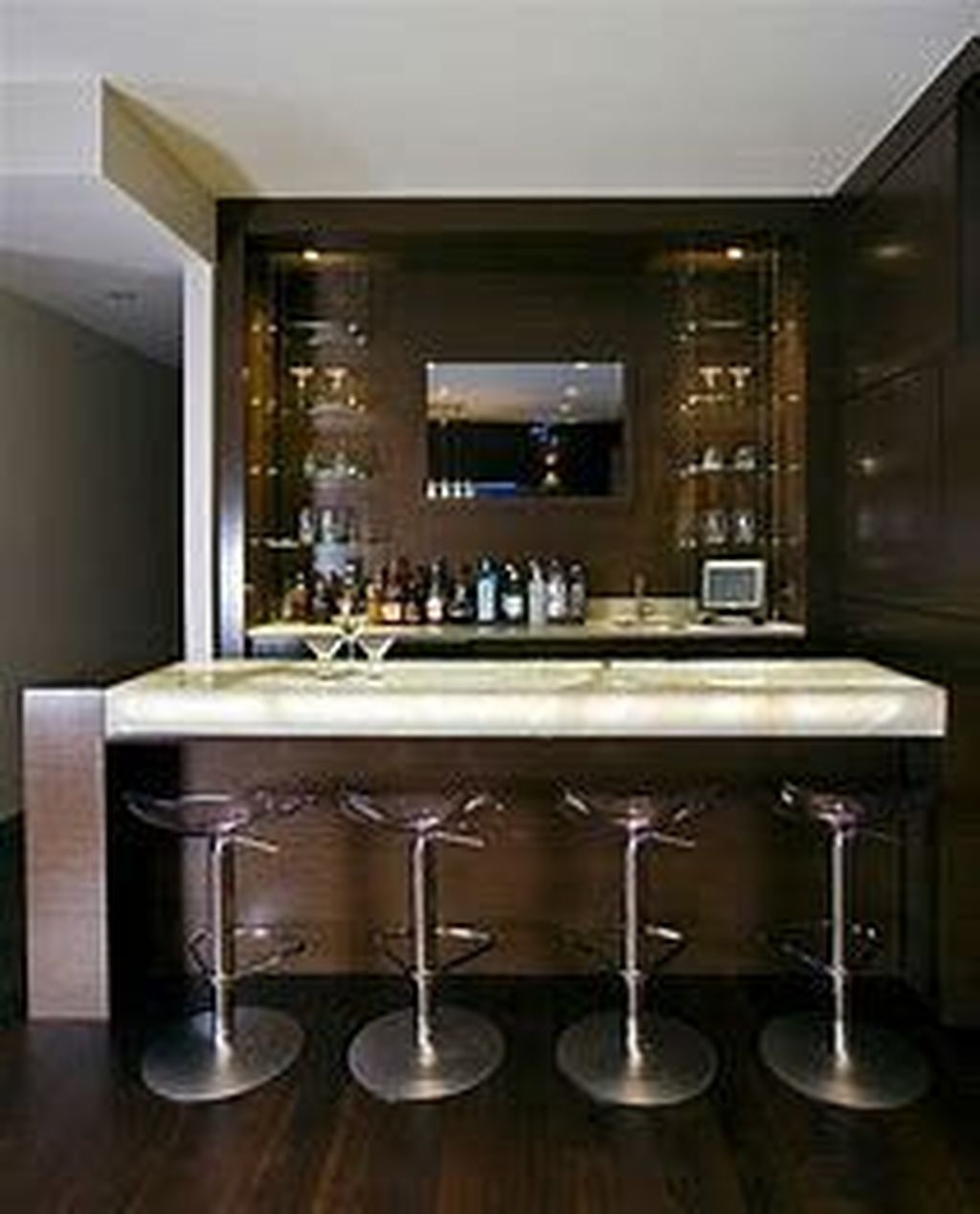 Popular Small Home Bar Design Ideas 21 - MAGZHOUSE