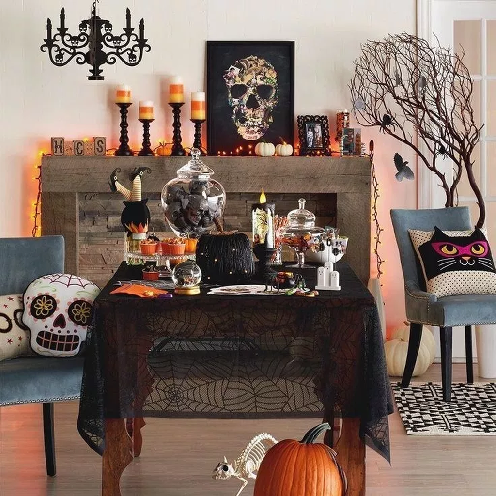 Stunning Halloween Living Room Decor Ideas Looks Scary 16