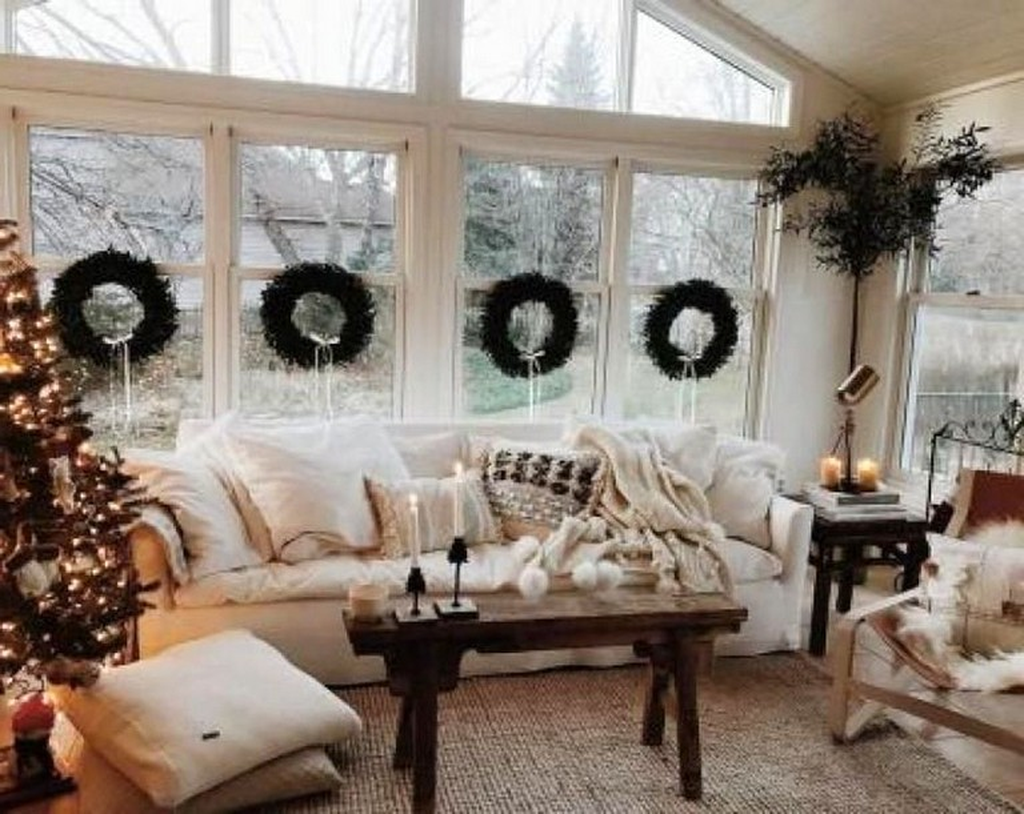 winter decor living room