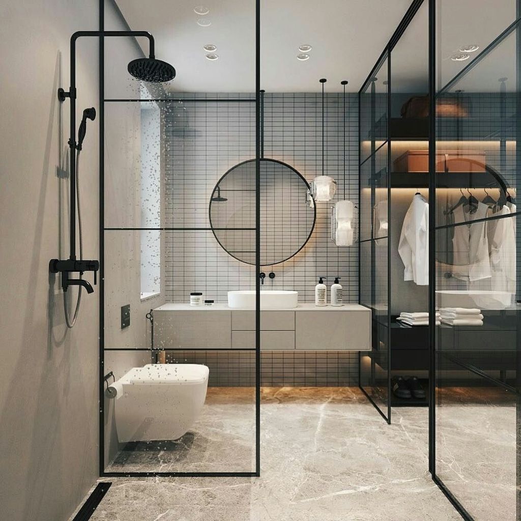 Stunning Industrial Bathroom Design Ideas 23