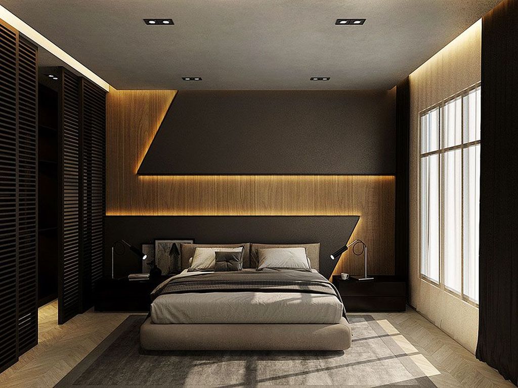 Simple Modern Minimalist Bedroom for Large Space