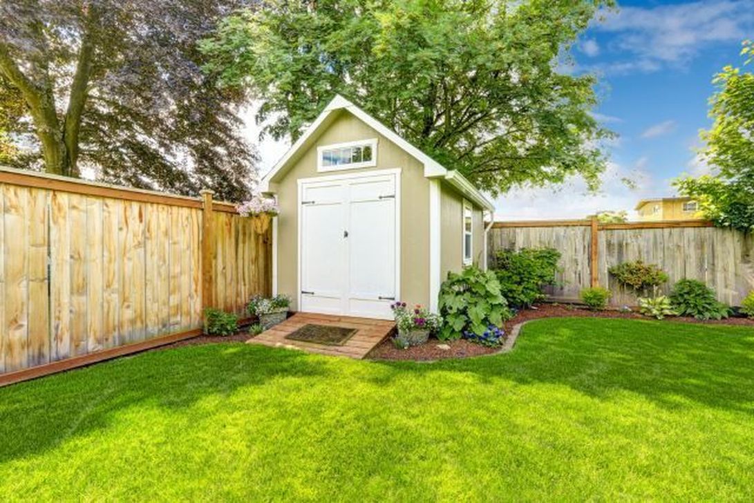 35 beautiful backyard shed landscaping ideas - magzhouse