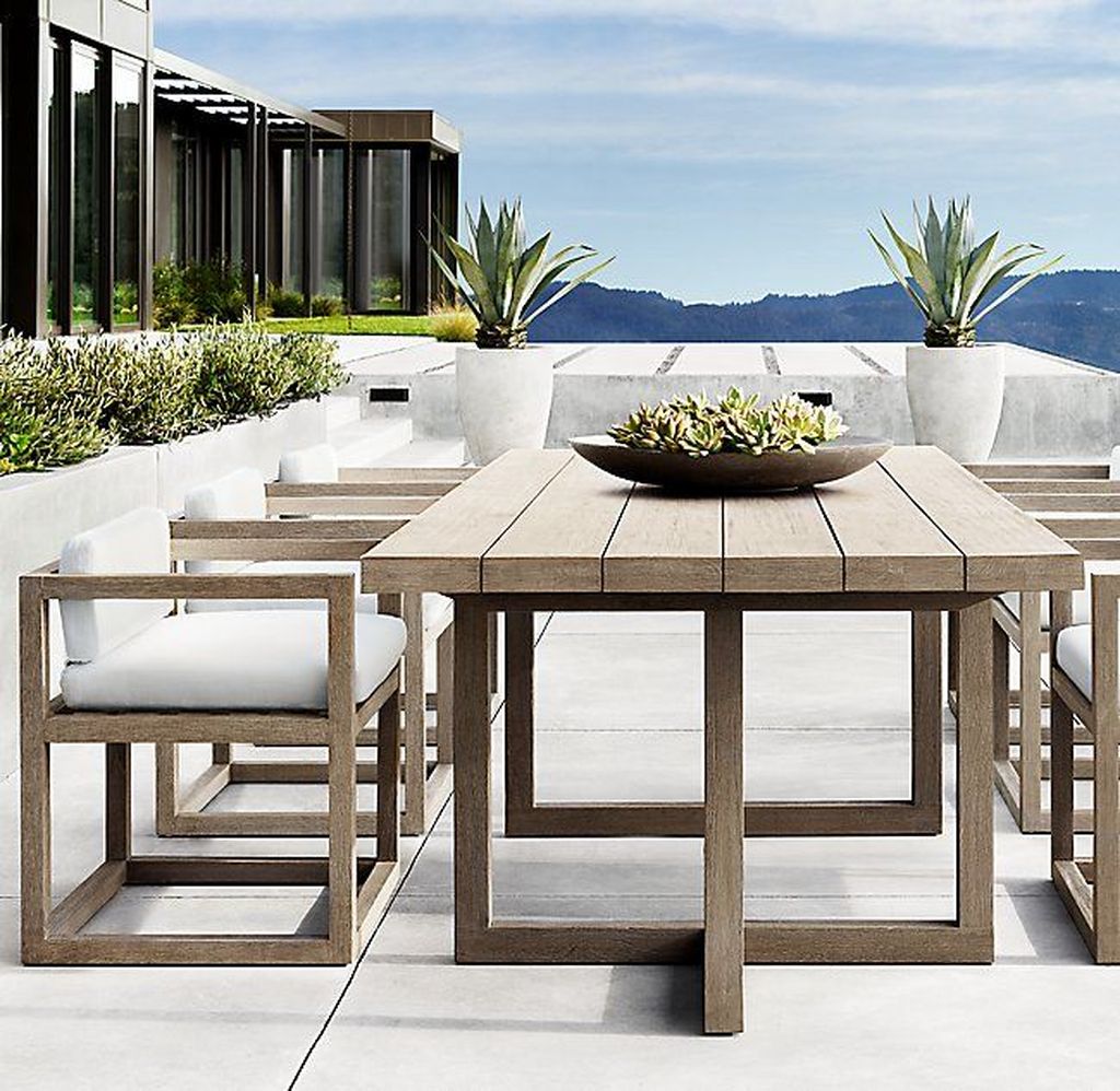 33 Inspiring Outdoor Dining Table Design Ideas - MAGZHOUSE