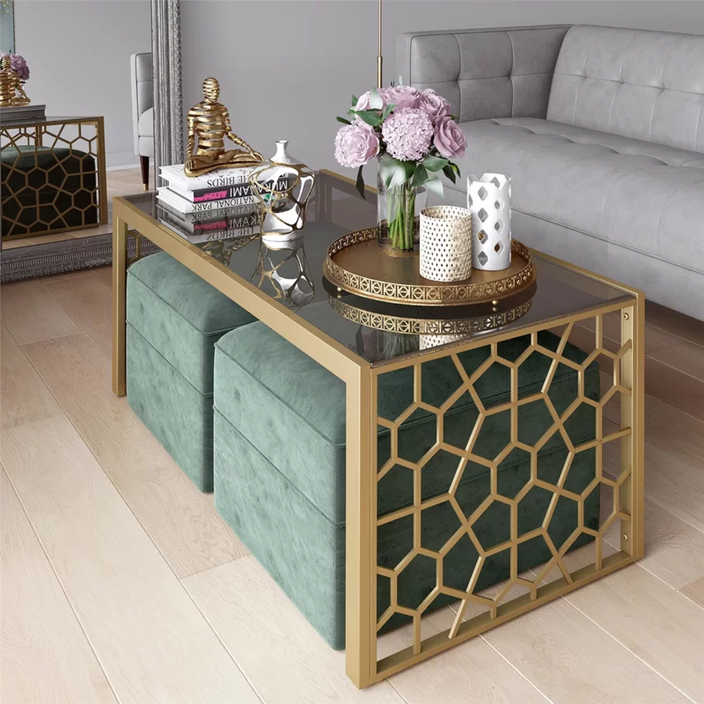 The Coffee Table with Stools Underneath: A Versatile and Stylish