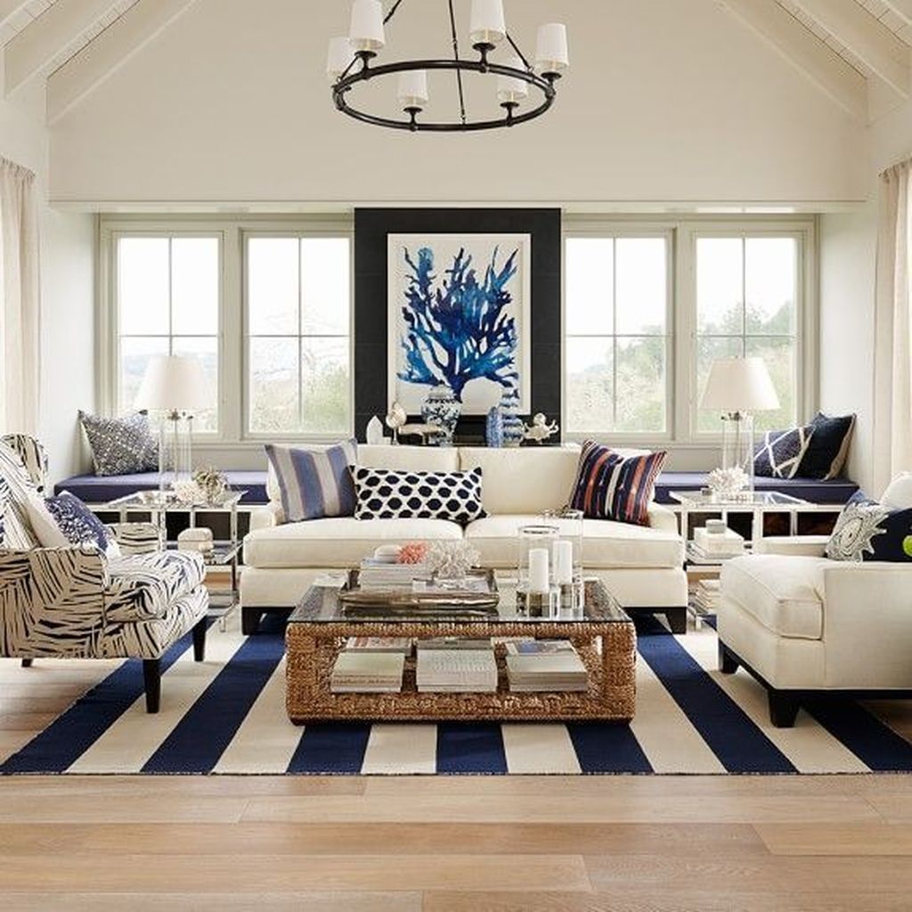 35 Beautiful Coastal Living Room Decor Ideas Best For This Summer ...