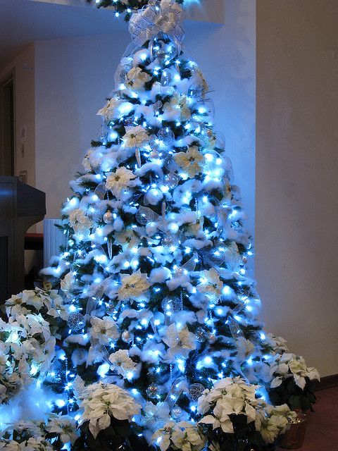 White Christmas Tree With Led Lights