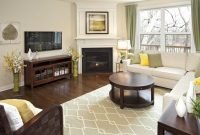 Living Room With Corner Fireplace