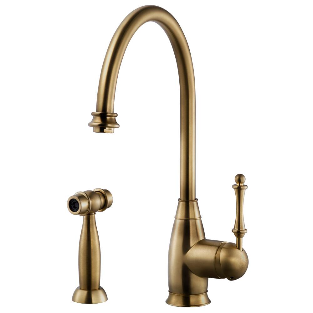 Brushed Brass Kitchen Faucet