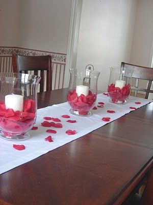 Simple Valentine Table Decorations