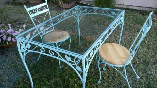 Vintage Wrought Iron Patio Furniture, Antique Cast Iron Patio Chairs