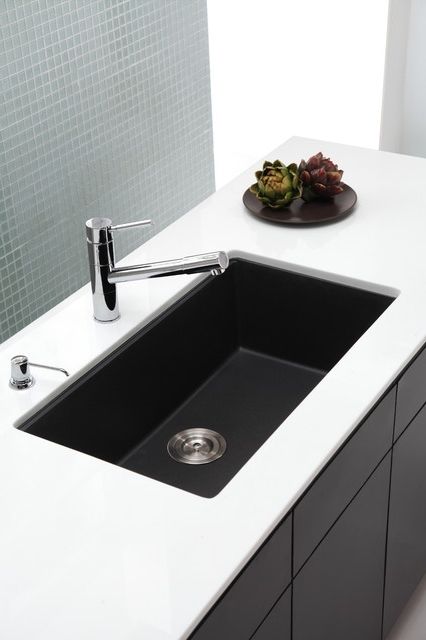 Black Undermount Kitchen Sink