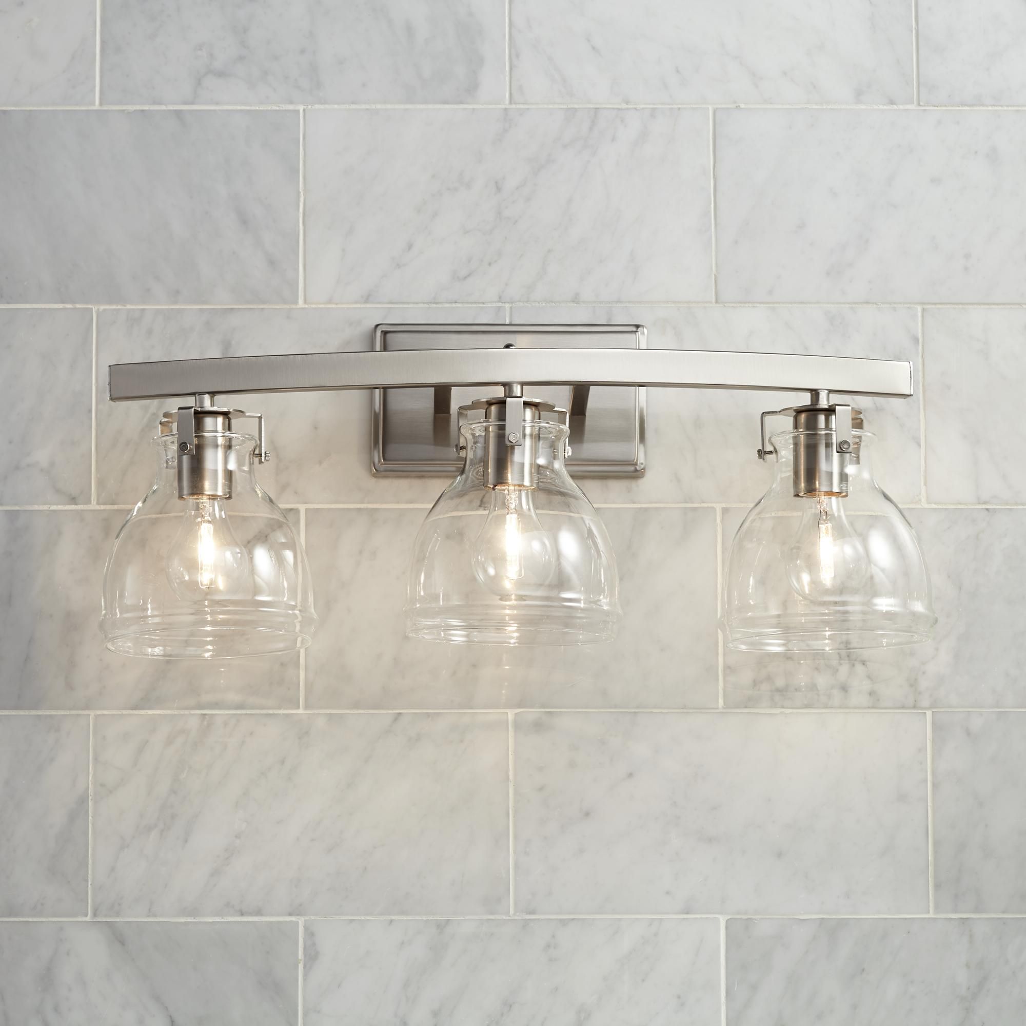 20 Nickel Bathroom Wall Light Fixtures, Bathroom Lighting Fixtures Brushed Nickel