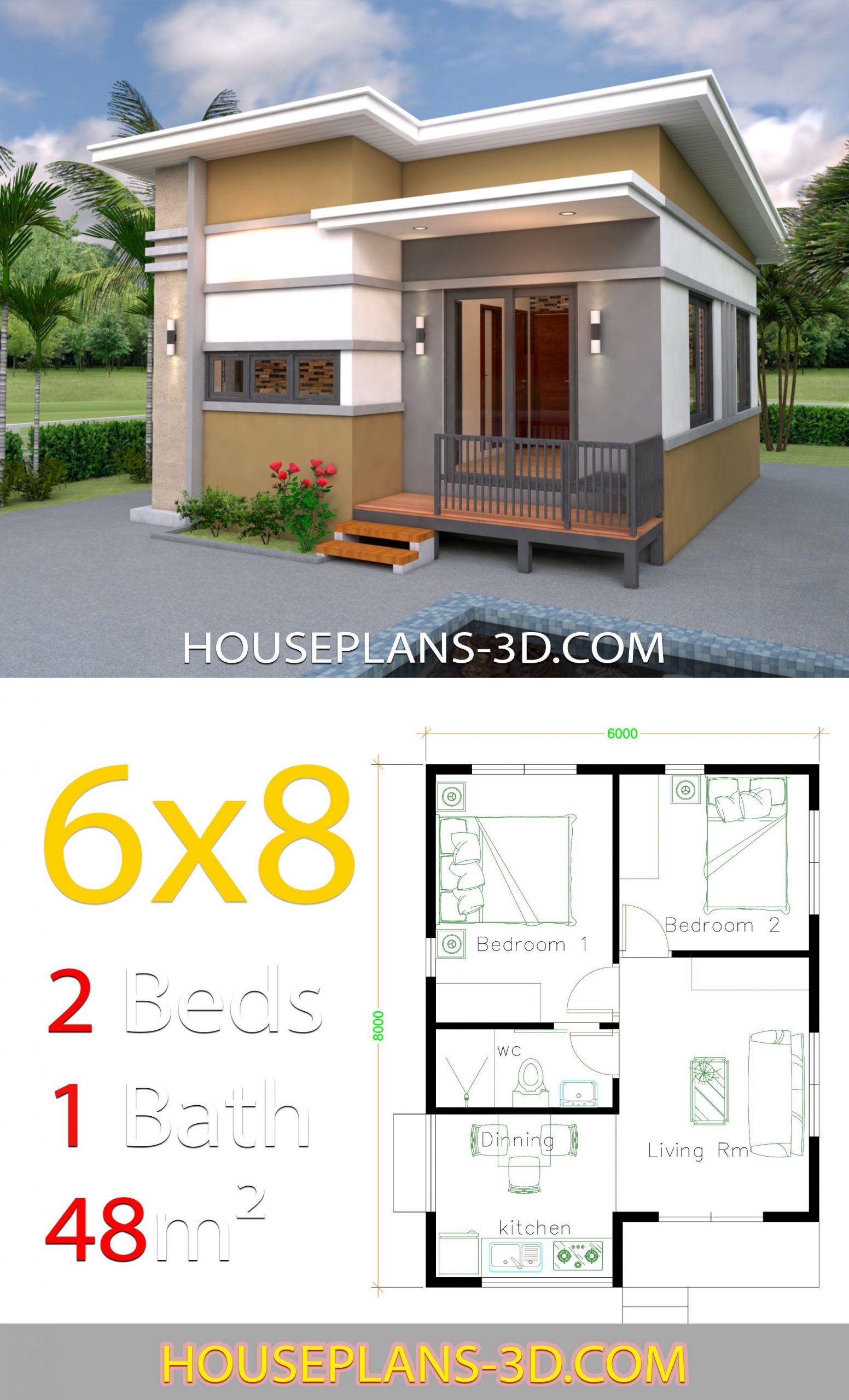 new-modern-tiny-house-plan-2-bed-room-1-1-2-bathroom-with-etsy-small-cottage-house-plans