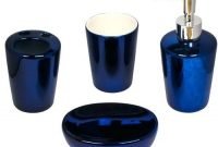 Blue Bathroom Accessories Set