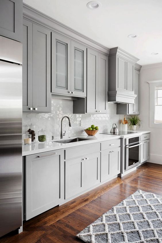20 Grey Painted Kitchen Cabinets, Grey Painted Kitchen Cabinets Before And After