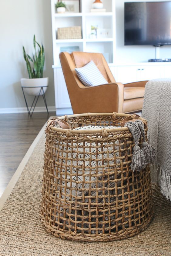 Blanket Basket For Living Room