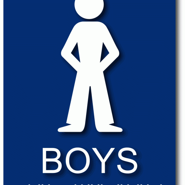 Boys Bathroom Sign