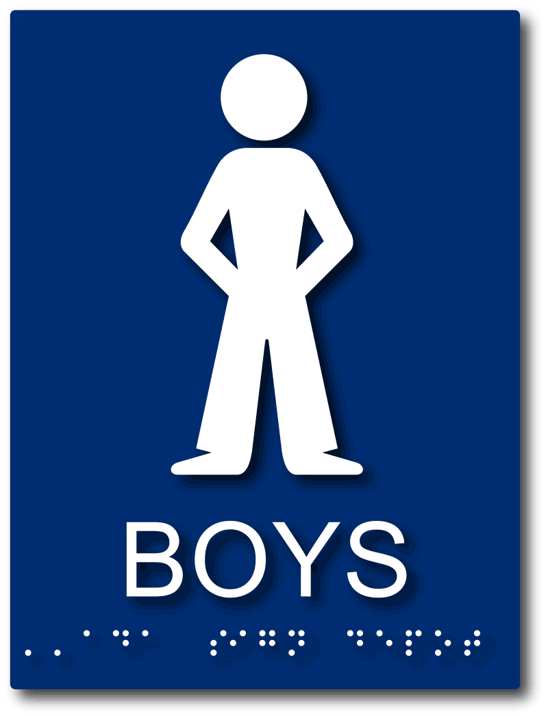 Boys Bathroom Sign