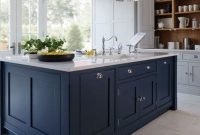 Navy Blue Kitchen Island