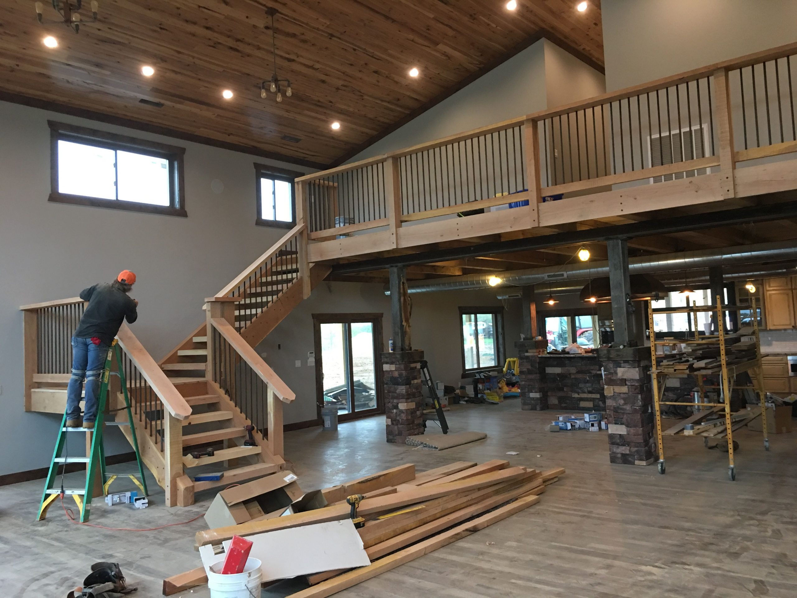 pole barn into living room