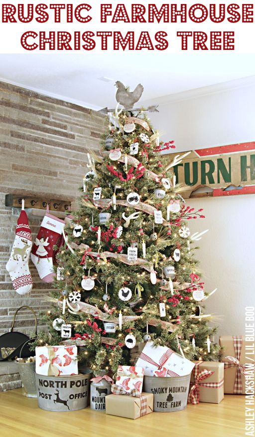 Farmhouse Christmas Tree Decor