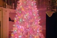 White Christmas Tree With Colored Lights