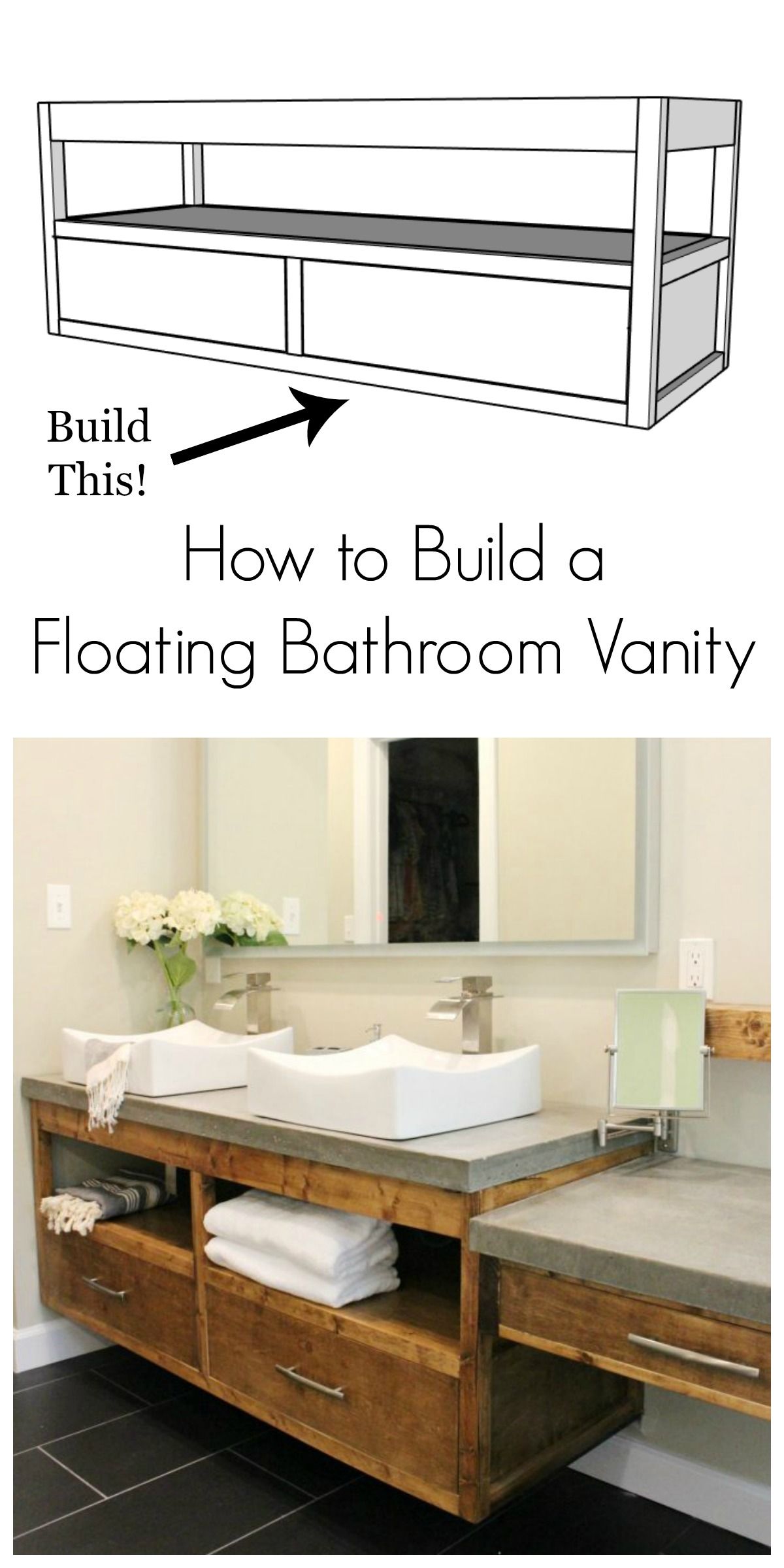 20 Diy Bathroom Vanity Plans Magzhouse, Build Your Own Vanity