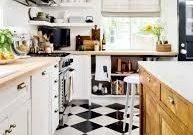 Black And White Kitchen Floor