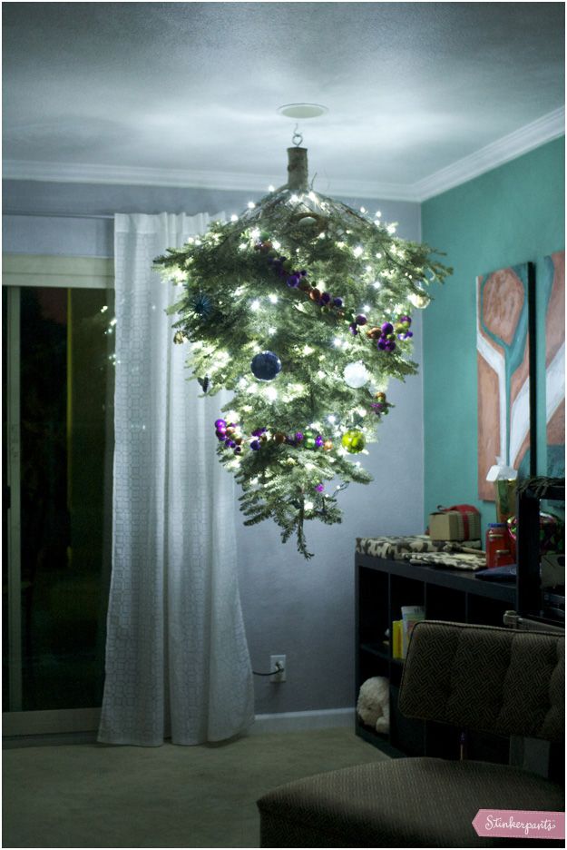 Christmas Tree Hanging From Ceiling