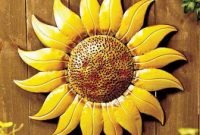 Metal Sunflower Outdoor Decor