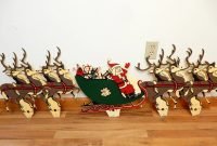 Vintage Santa Sleigh And Reindeer Outdoor Decoration