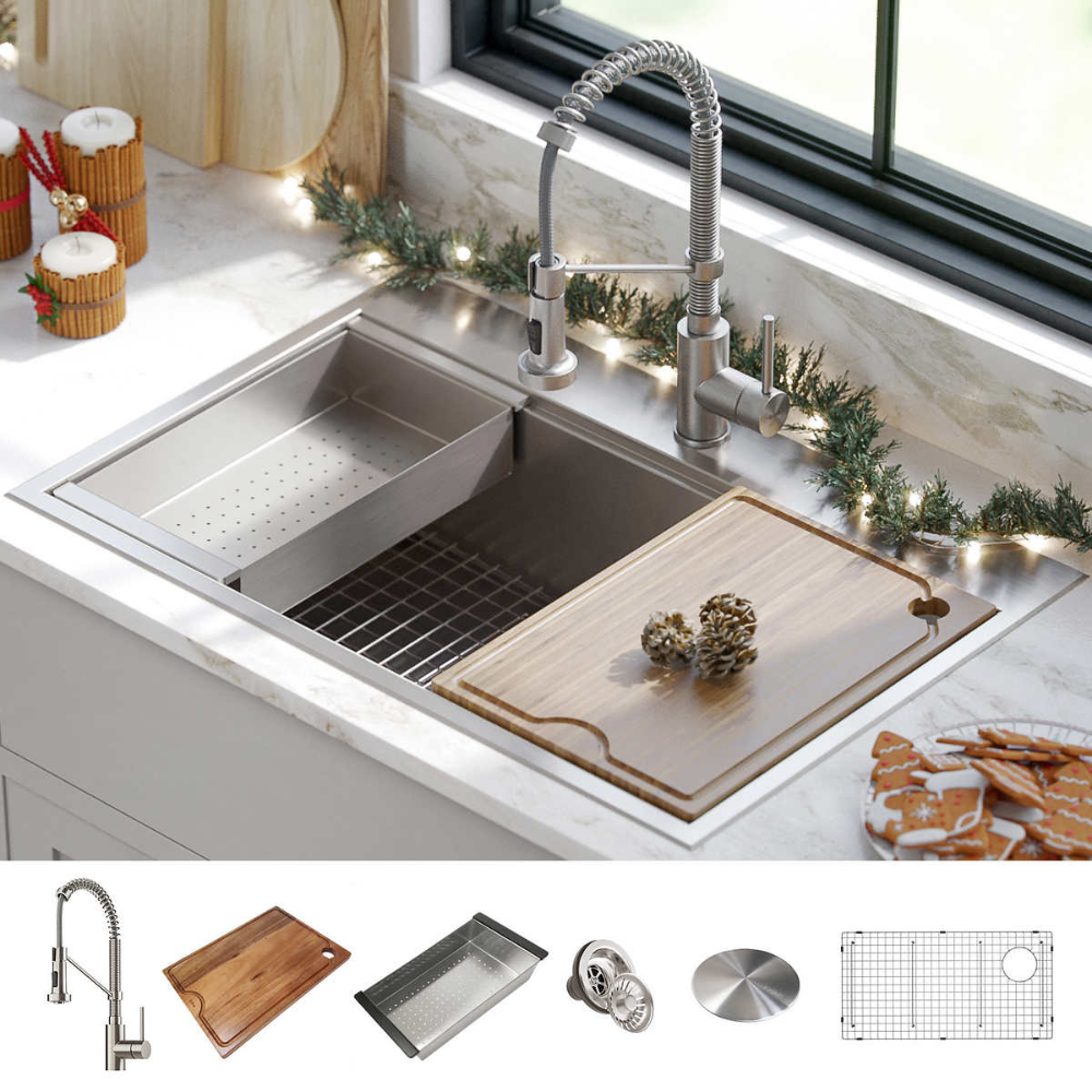 Kitchen Sink And Faucet Combo