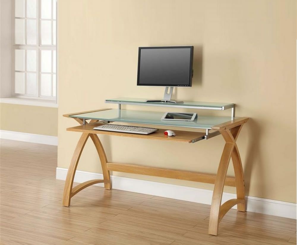 Home Office Desk With Keyboard Tray