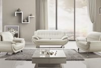 White Leather Living Room Set