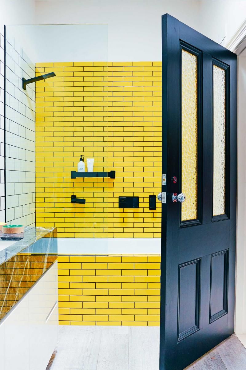 Yellow Tile Bathroom